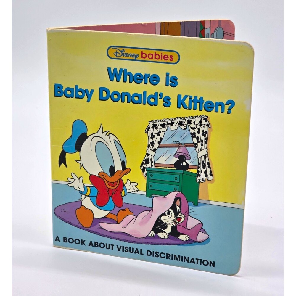 Disney Babies Where Is Baby Donald's Kitten? Board Book Ages 12 Months-3 Years